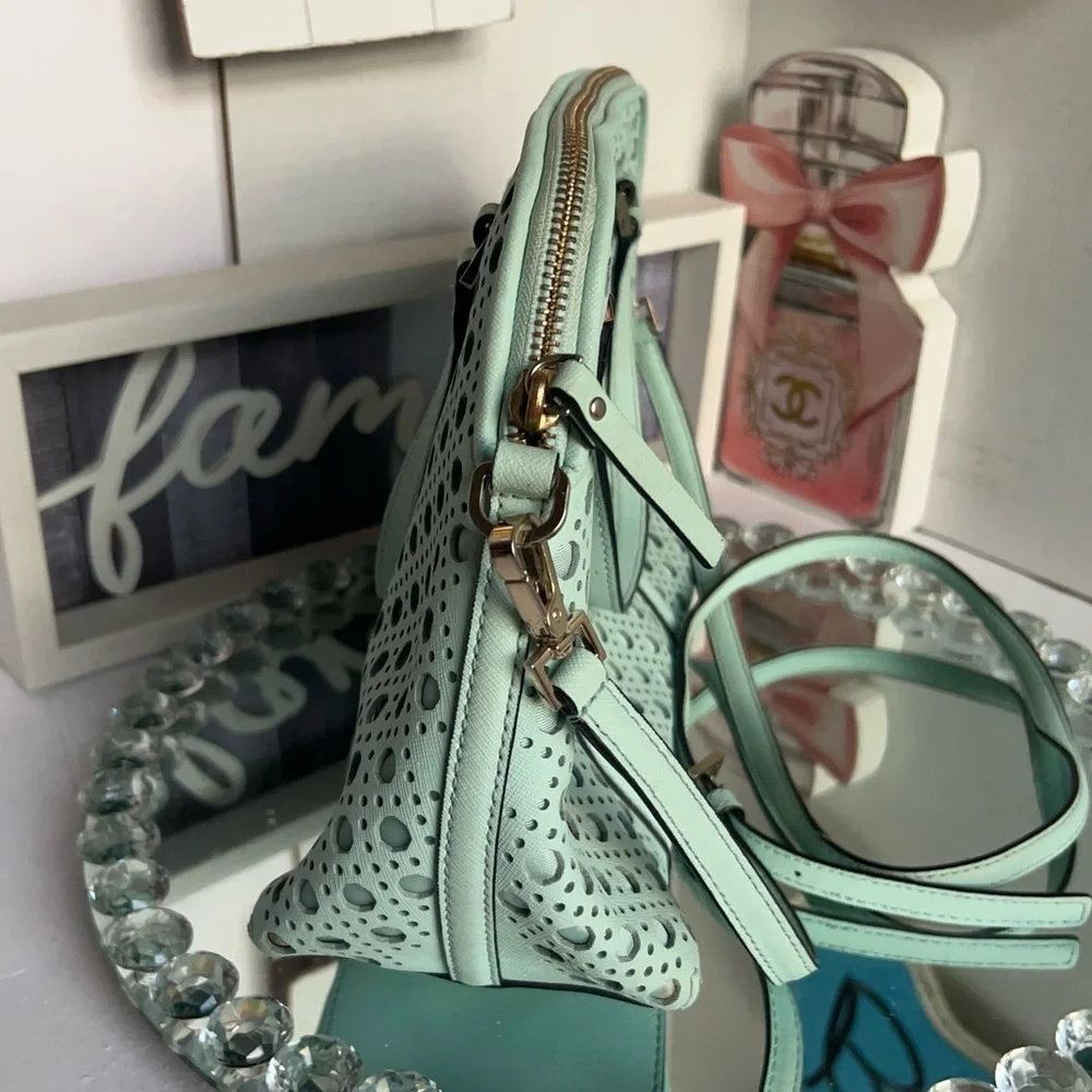 Kate Spade Newbury Lane Caning Small Rachelle satchel in Grace Blu